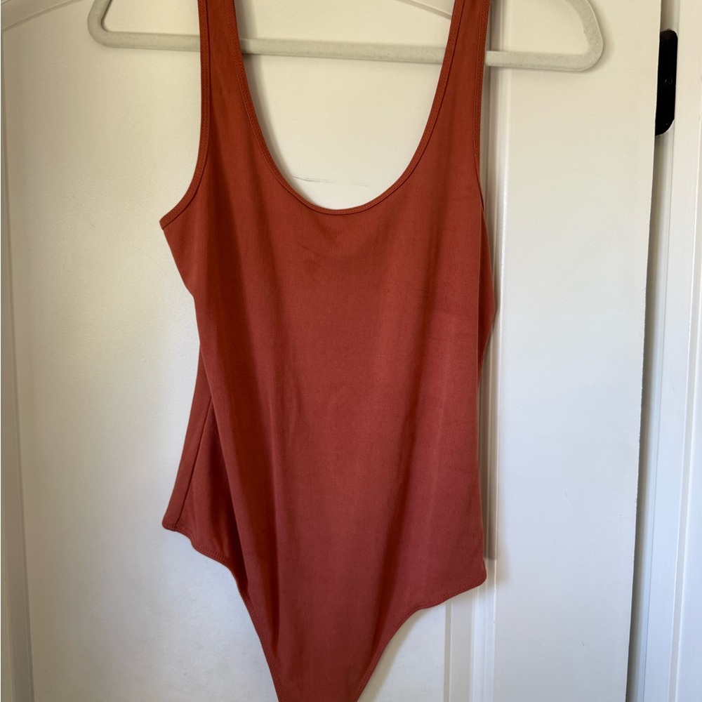 Dress Forum Rust Scoop Neck Bodysuit
